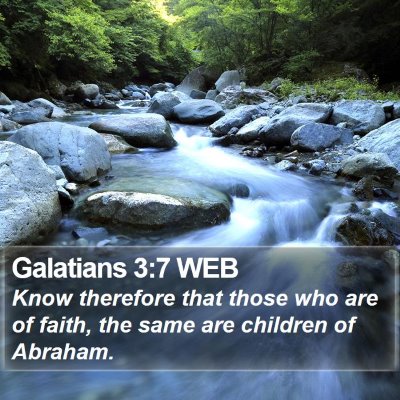 Galatians 3:7 WEB Bible Verse Image