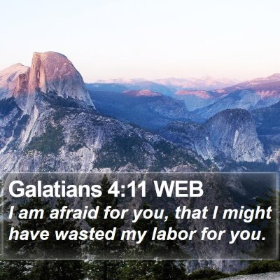 Galatians 4:11 WEB Bible Verse Image