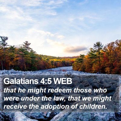 Galatians 4:5 WEB Bible Verse Image