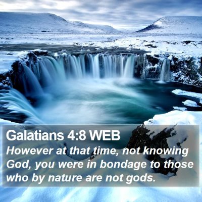 Galatians 4:8 WEB Bible Verse Image