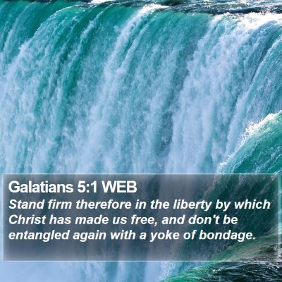 Galatians 5:1 WEB Bible Verse Image