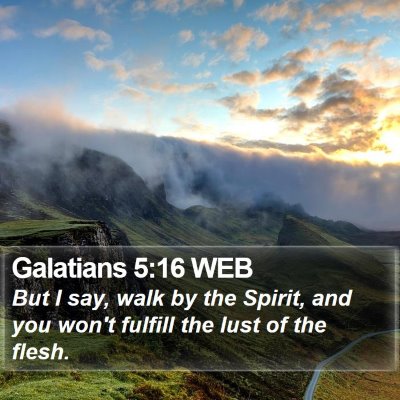 Galatians 5:16 WEB Bible Verse Image