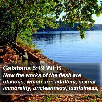 Galatians 5:19 WEB Bible Verse Image