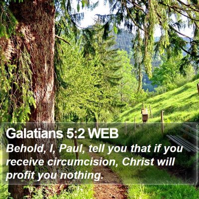 Galatians 5:2 WEB Bible Verse Image