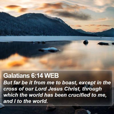 Galatians 6:14 WEB Bible Verse Image