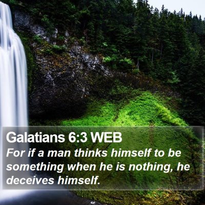 Galatians 6:3 WEB Bible Verse Image