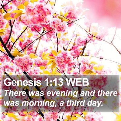 Genesis 1:13 WEB Bible Verse Image