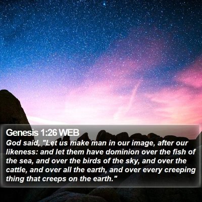 Genesis 1:26 WEB Bible Verse Image