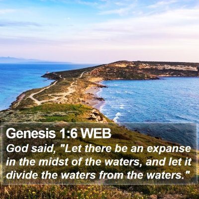 Genesis 1:6 WEB Bible Verse Image
