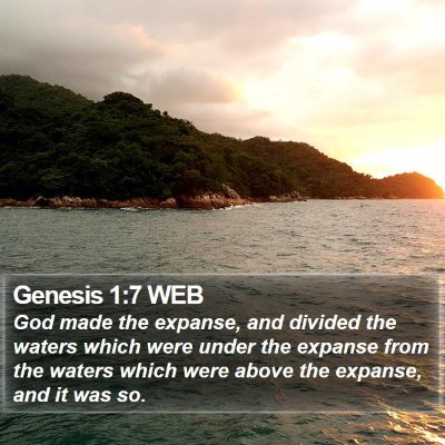 Genesis 1:7 WEB Bible Verse Image