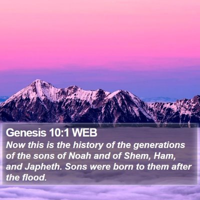 Genesis 10:1 WEB Bible Verse Image