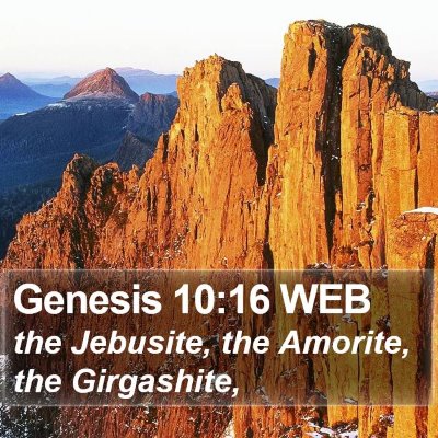 Genesis 10:16 WEB Bible Verse Image