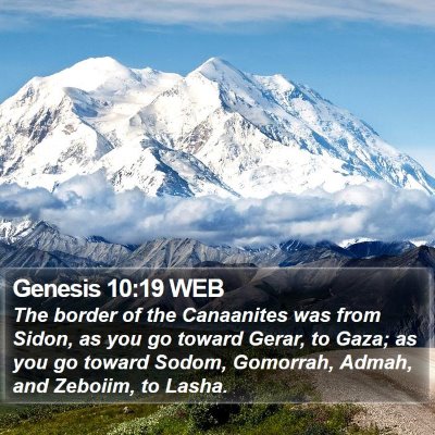 Genesis 10:19 WEB Bible Verse Image