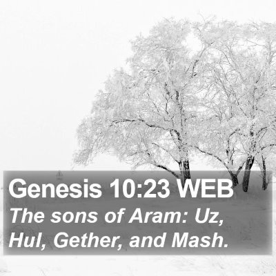 Genesis 10:23 WEB Bible Verse Image
