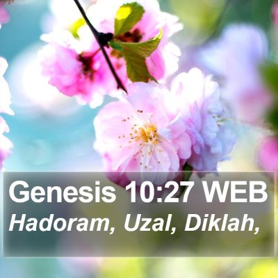 Genesis 10:27 WEB Bible Verse Image