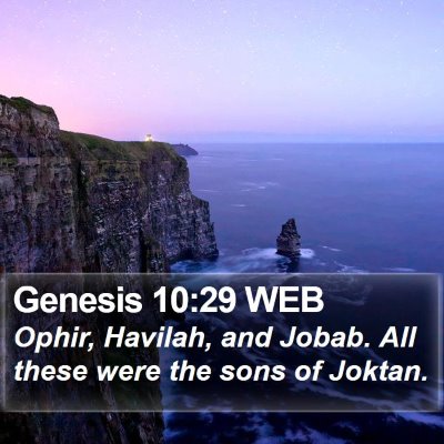 Genesis 10:29 WEB Bible Verse Image