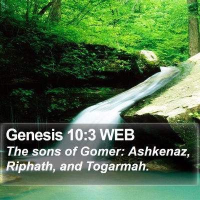 Genesis 10:3 WEB Bible Verse Image