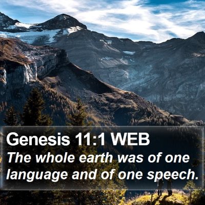 Genesis 11:1 WEB Bible Verse Image