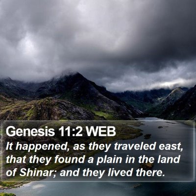Genesis 11:2 WEB Bible Verse Image