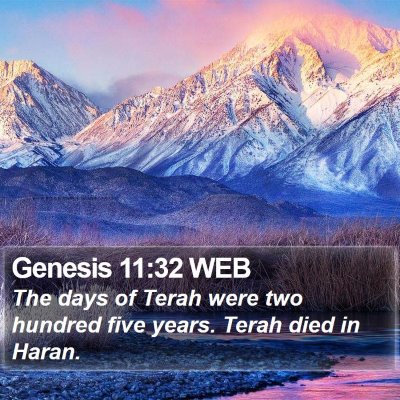 Genesis 11:32 WEB Bible Verse Image