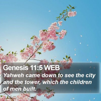 Genesis 11:5 WEB Bible Verse Image