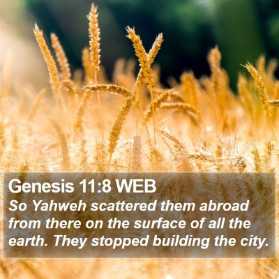 Genesis 11:8 WEB Bible Verse Image