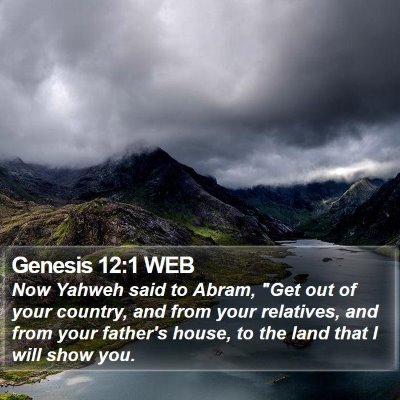 Genesis 12:1 WEB Bible Verse Image