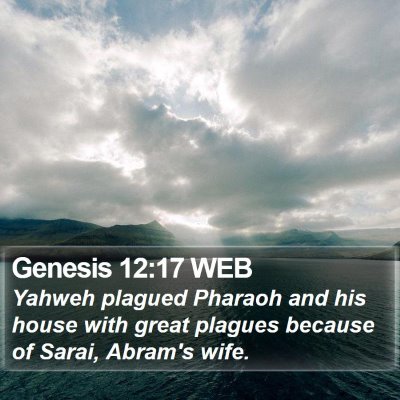 Genesis 12:17 WEB Bible Verse Image