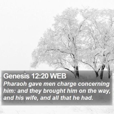 Genesis 12:20 WEB Bible Verse Image