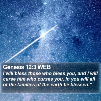Genesis 12:3 WEB Bible Verse Image
