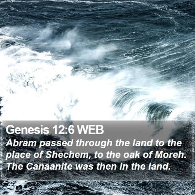 Genesis 12:6 WEB Bible Verse Image