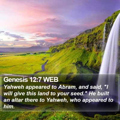 Genesis 12:7 WEB Bible Verse Image