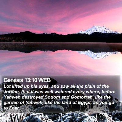Genesis 13:10 WEB Bible Verse Image