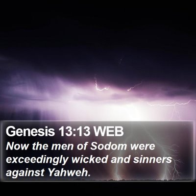 Genesis 13:13 WEB Bible Verse Image
