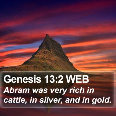 Genesis 13:2 WEB Bible Verse Image