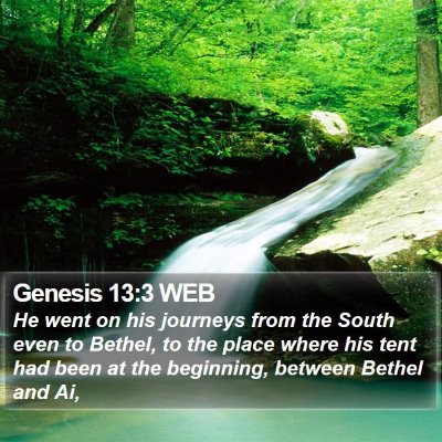 Genesis 13:3 WEB Bible Verse Image