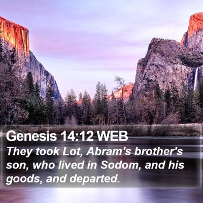 Genesis 14:12 WEB Bible Verse Image