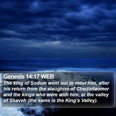 Genesis 14:17 WEB Bible Verse Image