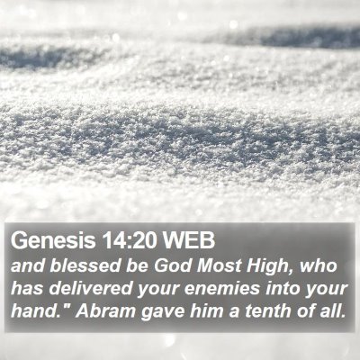 Genesis 14:20 WEB Bible Verse Image