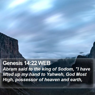 Genesis 14:22 WEB Bible Verse Image