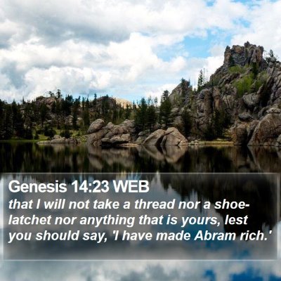 Genesis 14:23 WEB Bible Verse Image