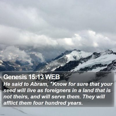 Genesis 15:13 WEB Bible Verse Image