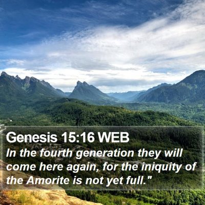 Genesis 15:16 WEB Bible Verse Image