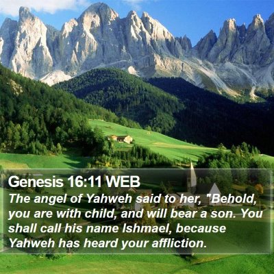 Genesis 16:11 WEB Bible Verse Image