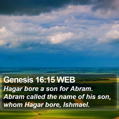 Genesis 16:15 WEB Bible Verse Image