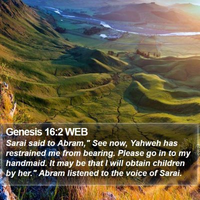 Genesis 16:2 WEB Bible Verse Image