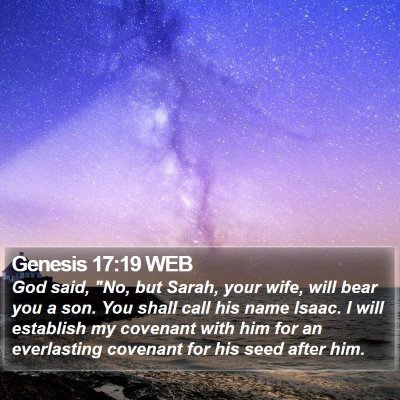 Genesis 17:19 WEB Bible Verse Image