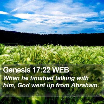 Genesis 17:22 WEB Bible Verse Image