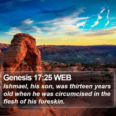 Genesis 17:25 WEB Bible Verse Image
