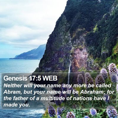 Genesis 17:5 WEB Bible Verse Image